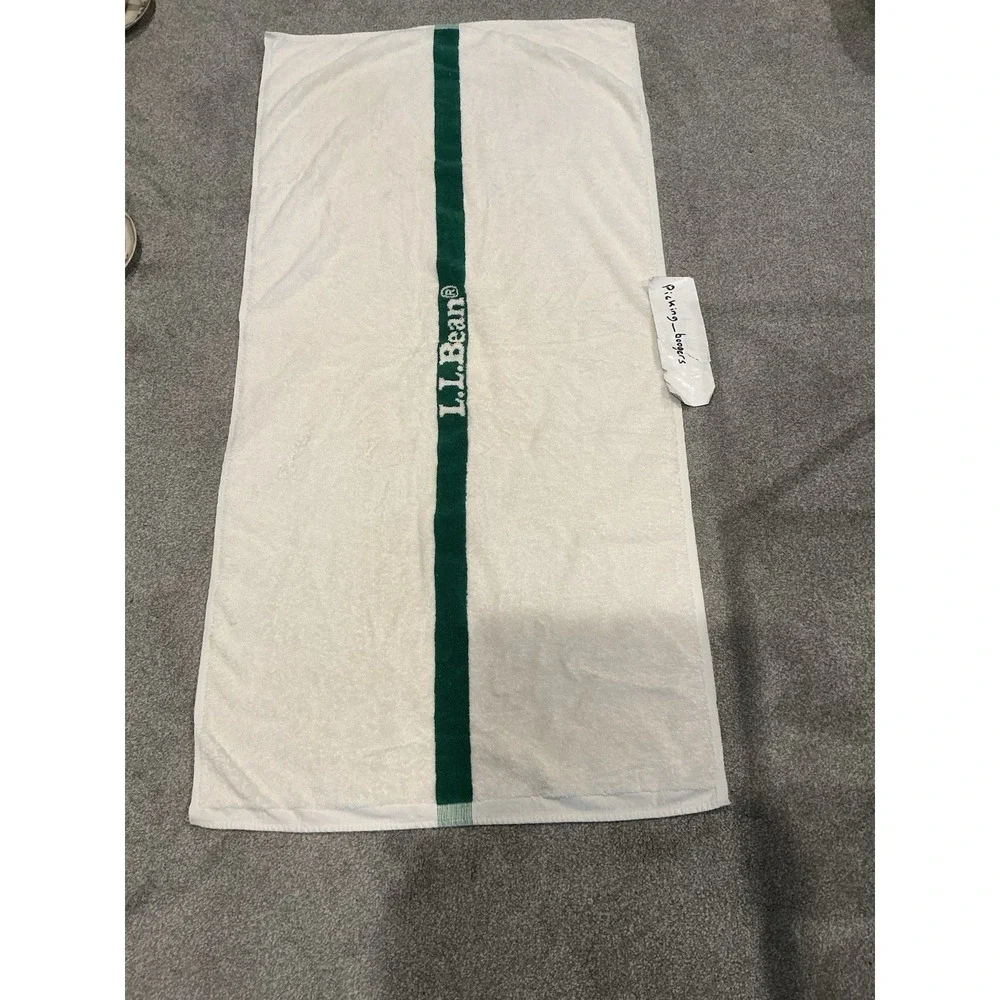 Vintage Bath Beach Towel LL BEAN Cotton Made In USA